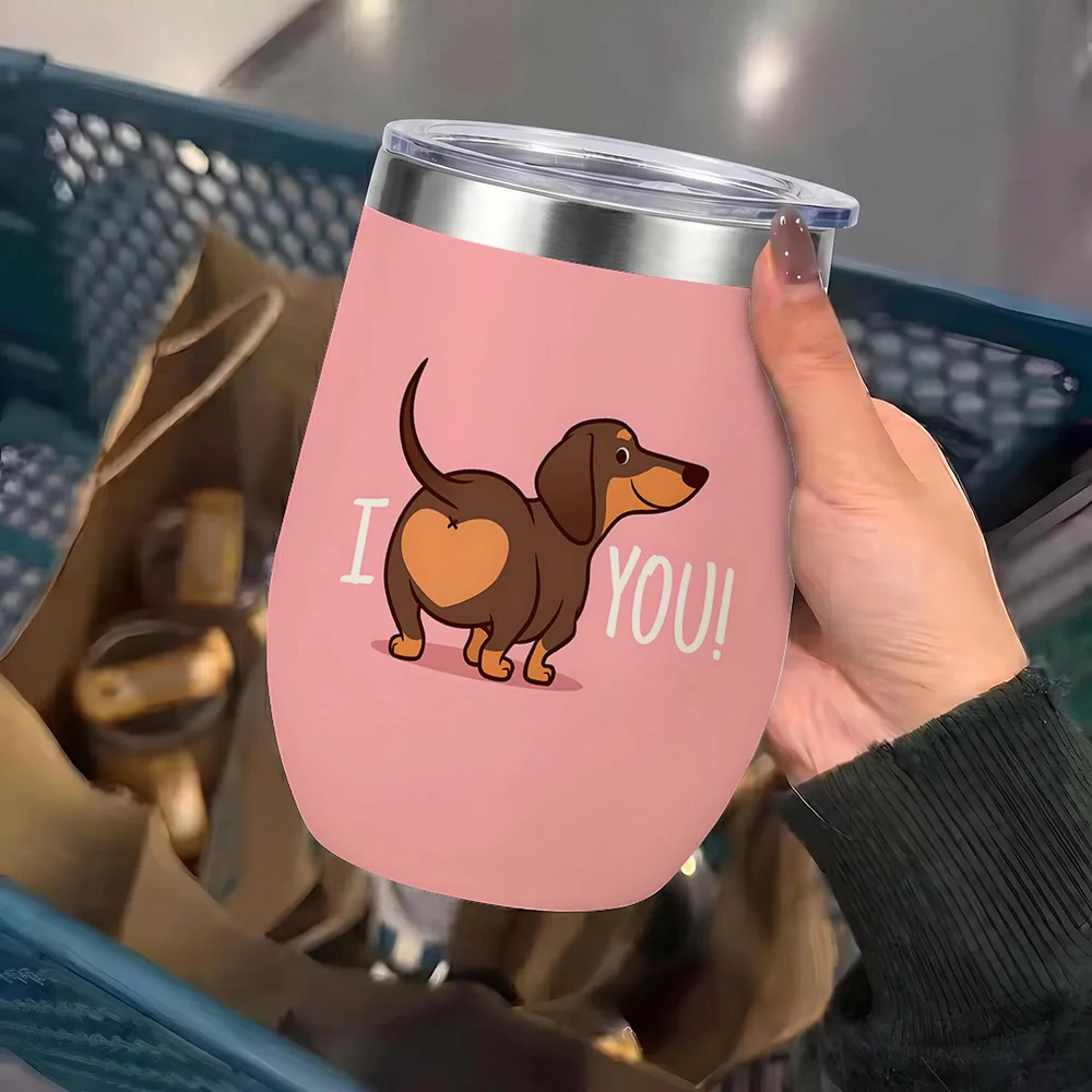 DoxieSip™ Insulated Travel Mug – The Perfect Coffee Tumbler for Dachshund Lovers