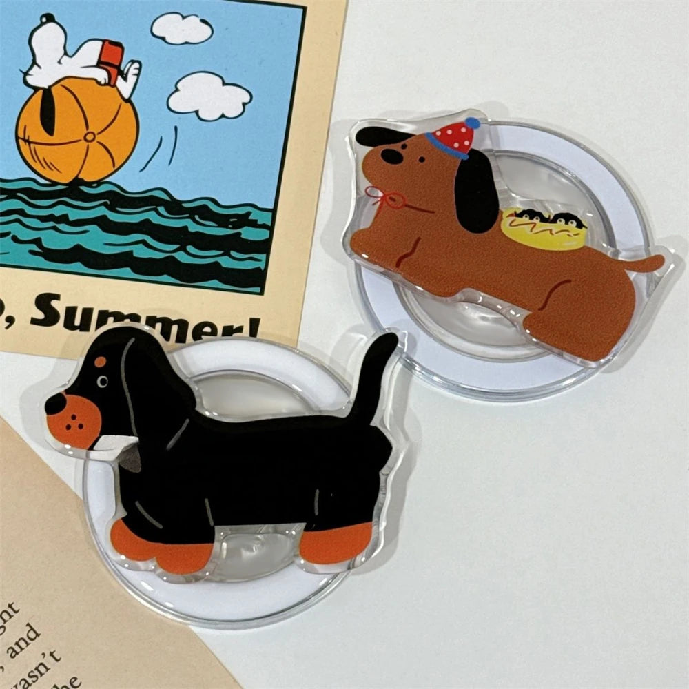 Cute Dachshund MagSafe Phone Grip | Magnetic Phone Stand & Holder for Dog Lovers
