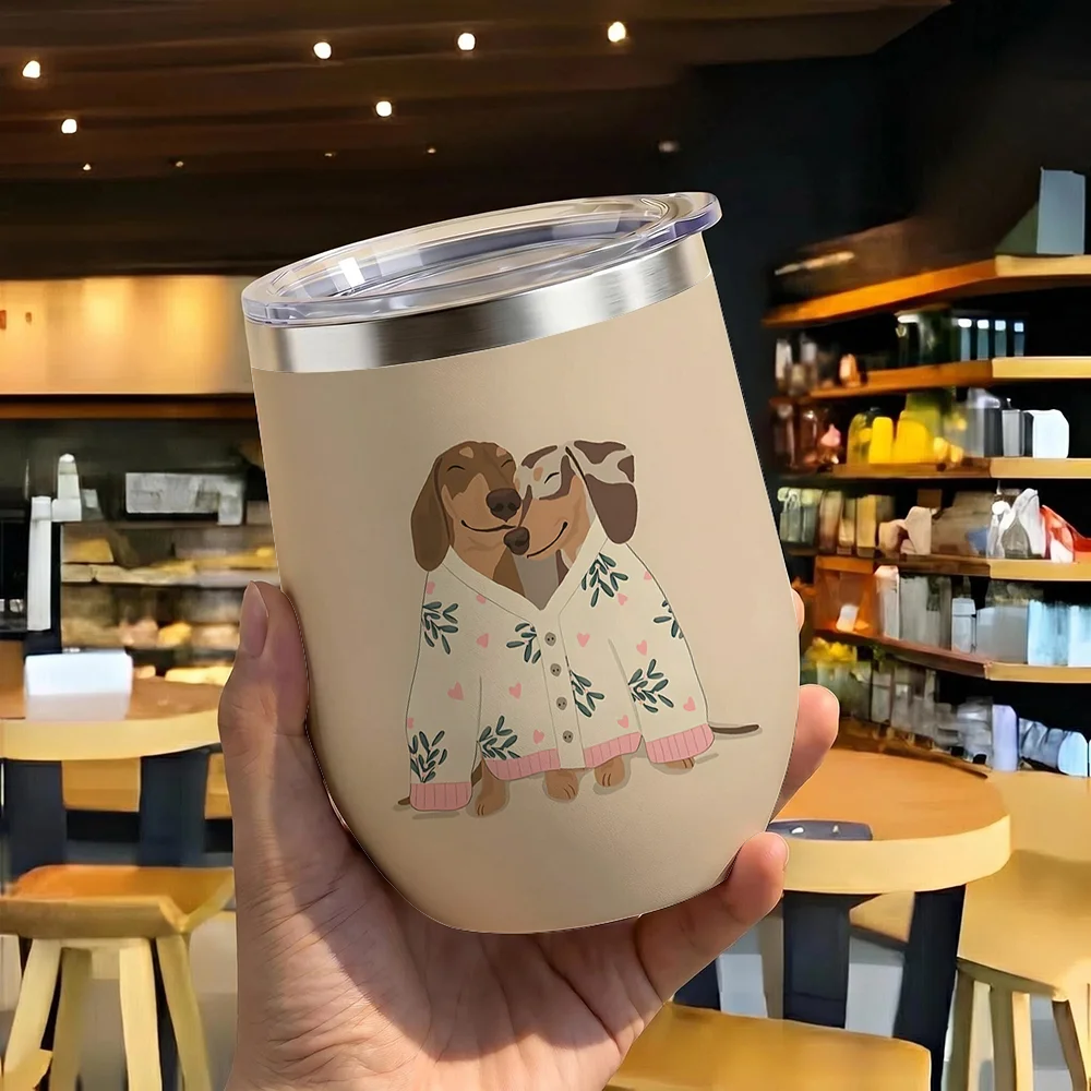 DoxieSip™ Insulated Travel Mug – The Perfect Coffee Tumbler for Dachshund Lovers