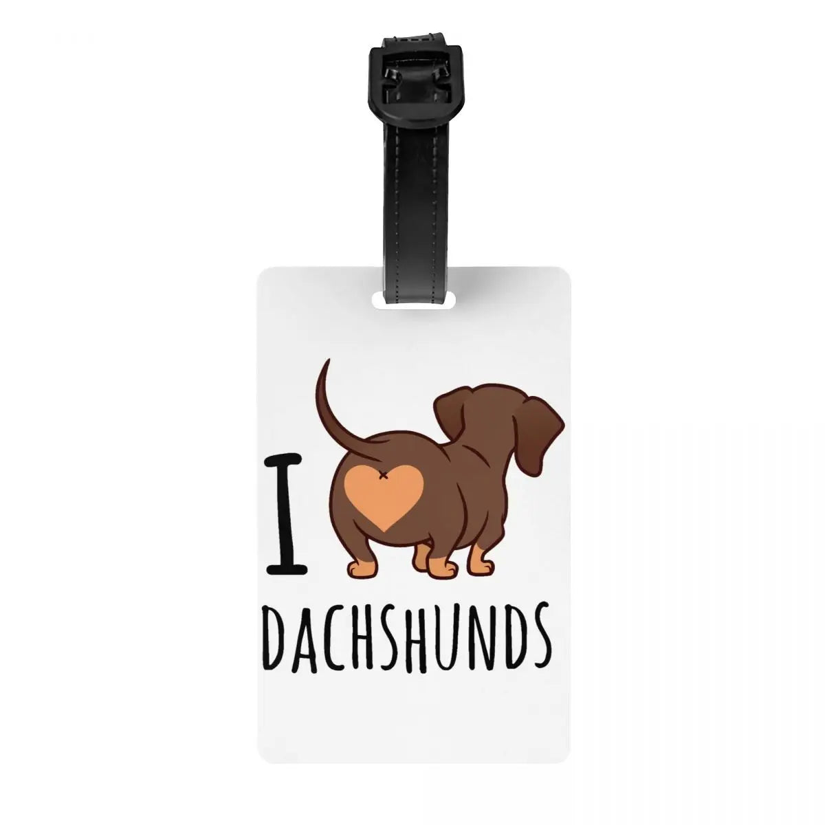 Personalized Dachshund Luggage Tag – Custom Travel ID Tag for Suitcases, Backpacks & Carry-On Bags