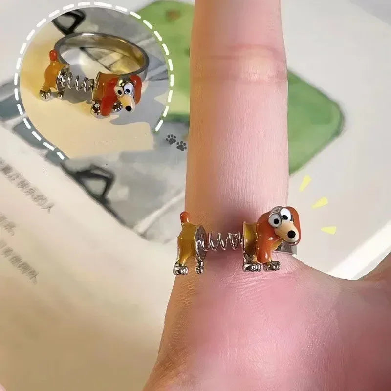 Dachshund Adjustable Ring™ | Cute Sausage Dog Couple & Friendship Jewelry