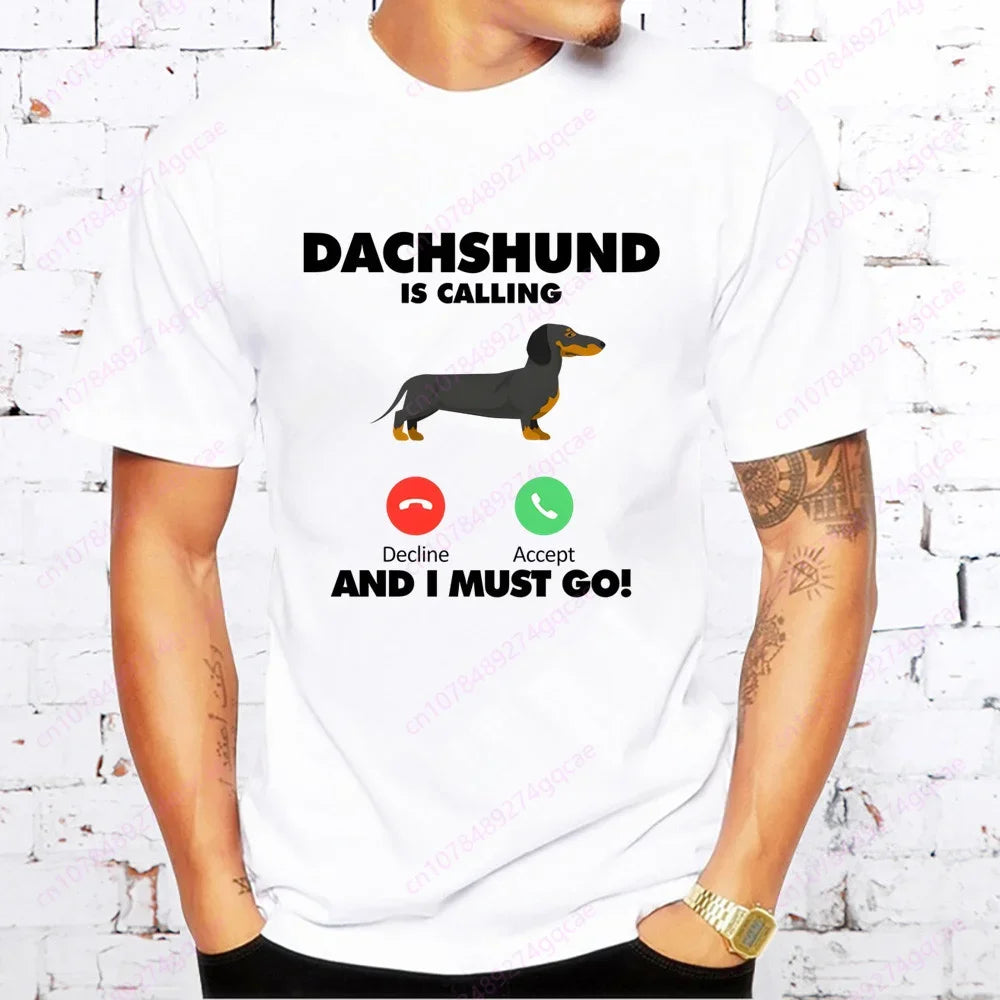 Dachshund Men’s Casual Tee™ | Funny Sausage Dog Printed T-Shirt
