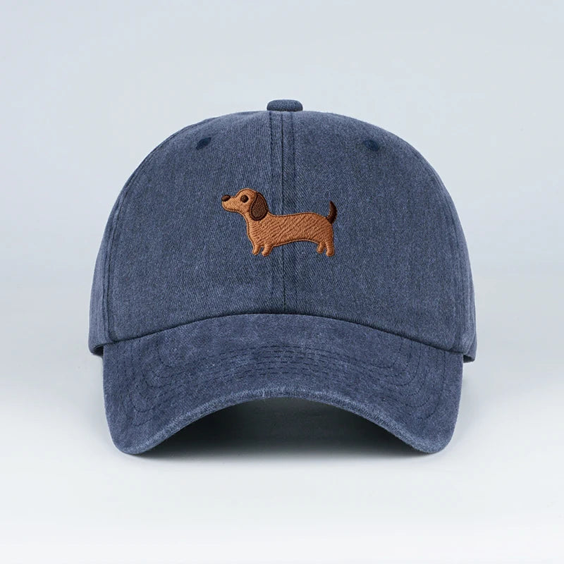 Vintage Dachshund Embroidered Cap – Premium Adjustable Dad Hat for True Dachshund Lovers