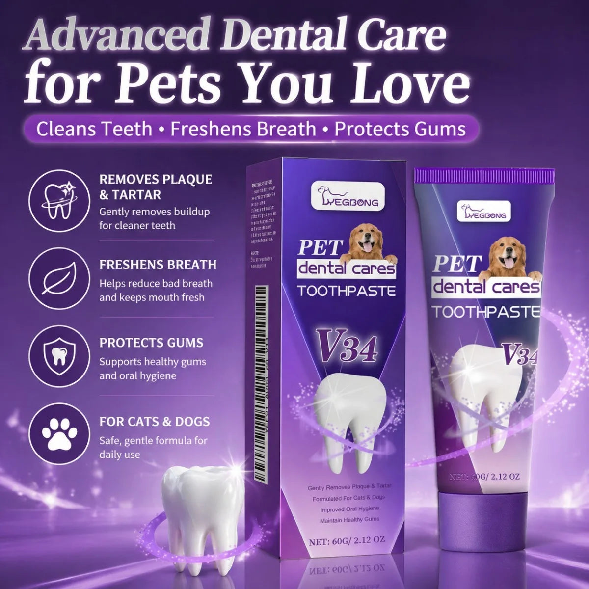 Dachshund Smile™ Dental Toothpaste – Fresh Breath & Plaque Protection for Sausage Dogs