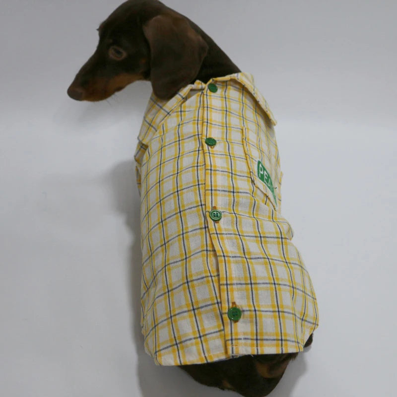 Dachshund Country Club™ Shirt – Soft Plaid Long Sleeve for Stylish Sausage Dogs