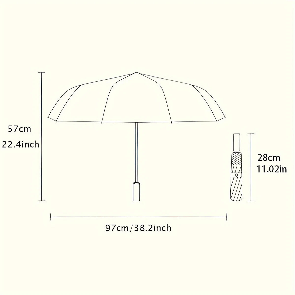 Dachshund Automatic Folding Umbrella – Windproof, UV Protection & Compact Travel Design