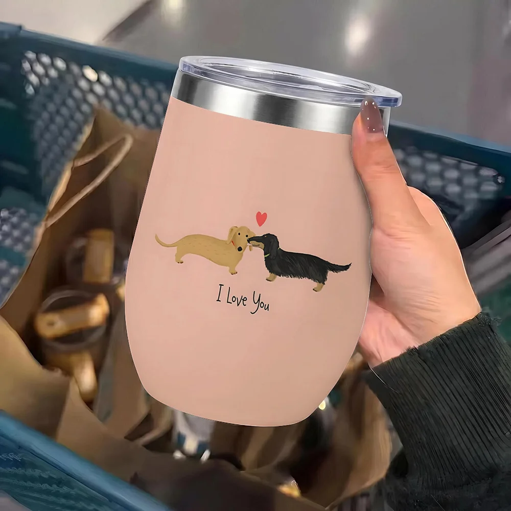 DoxieSip™ Insulated Travel Mug – The Perfect Coffee Tumbler for Dachshund Lovers