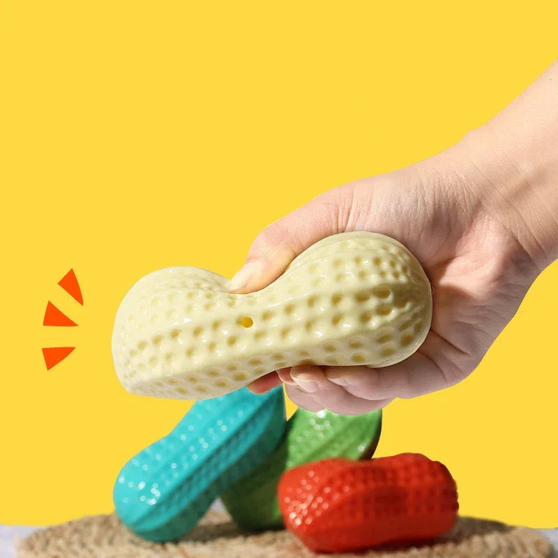 Dachshund Peanut Chew Toy™ | Squeaky Dental Chew for Healthy Teeth & Endless Play