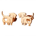 Cute Dachshund Stud Earrings – Elegant Dog Lover Earrings in Gold, Silver, Rose Gold & Black