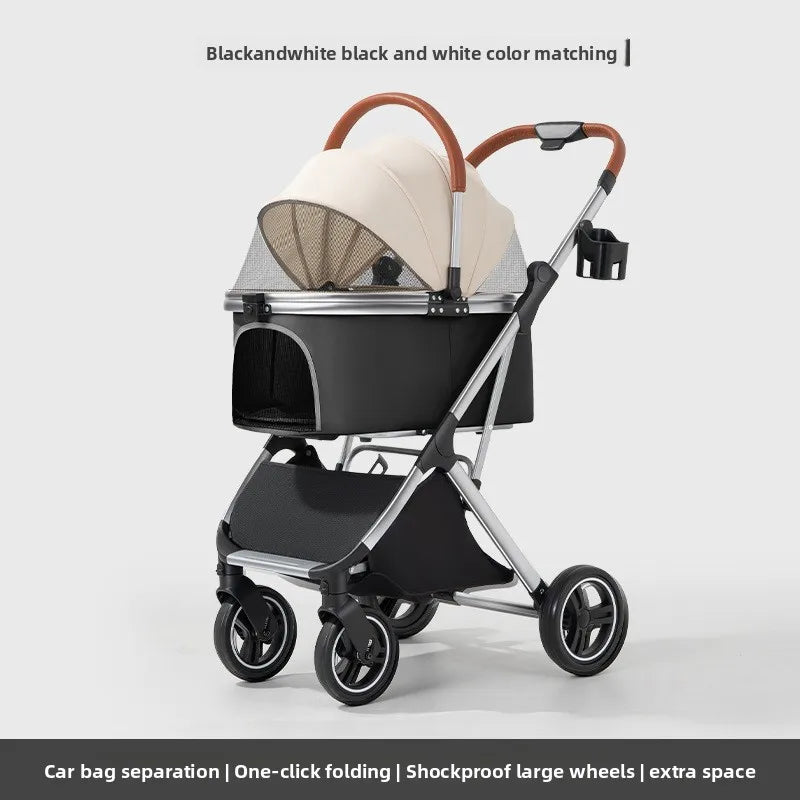Dachshund Luxury Travel Stroller™ | Foldable Aluminum Pet Stroller for Comfortable Walks & Adventures