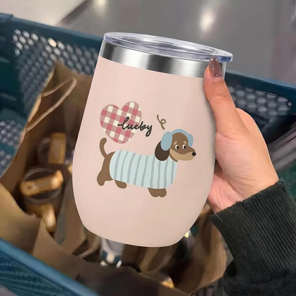 DoxieSip™ Insulated Travel Mug – The Perfect Coffee Tumbler for Dachshund Lovers