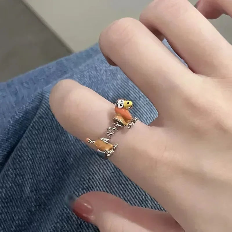 Dachshund Adjustable Ring™ | Cute Sausage Dog Couple & Friendship Jewelry