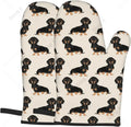 Premium Dachshund Heat-Resistant Oven Mitts – Non-Slip Kitchen Gloves for Cooking, Baking & BBQ Lovers