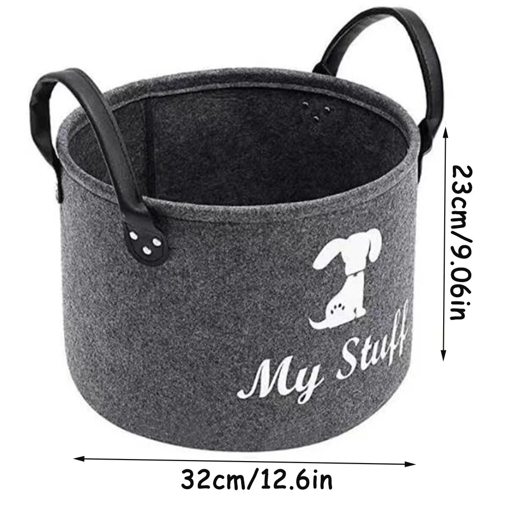 Dachshund Toy Storage Basket – Stylish Felt Organizer for Toys, Blankets & Everyday Essentials