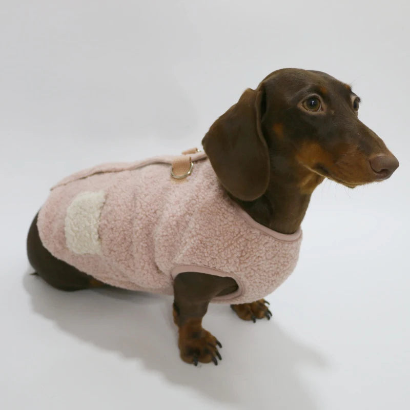 Dachshund Fleece Dog Hoodie – Warm Winter Sweatshirt