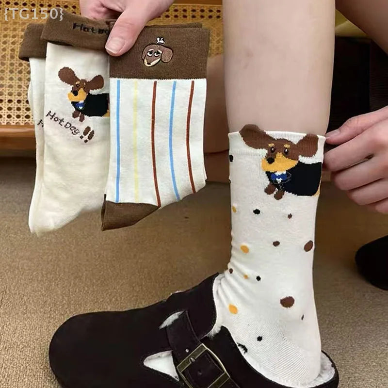 Funny Dachshund Cotton Socks – Cute Sausage Dog Gift for Dog Lovers
