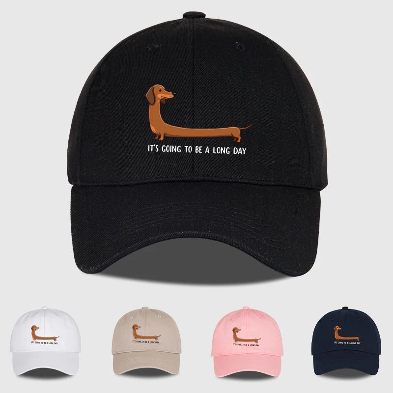 Dachshund “Long Day” Dad Cap™ | Adjustable Casual Unisex Baseball Hat