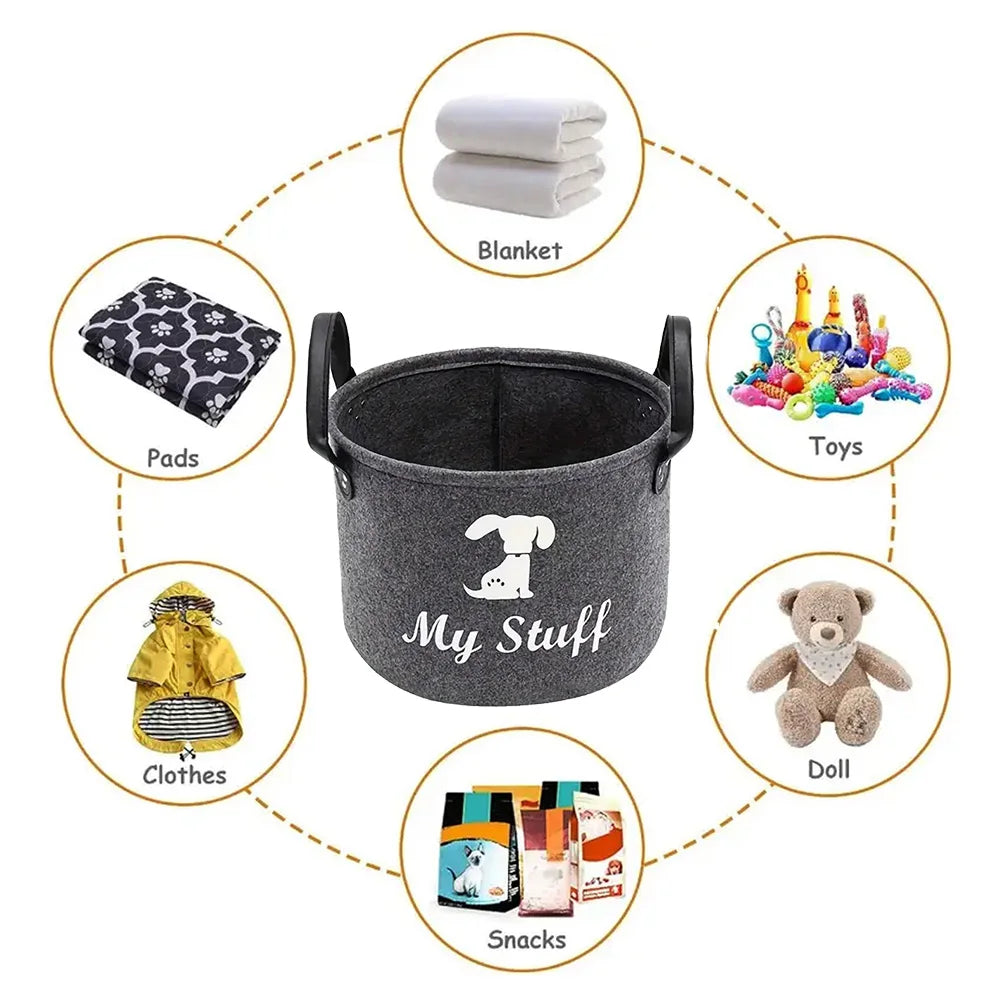 Dachshund Toy Storage Basket – Stylish Felt Organizer for Toys, Blankets & Everyday Essentials