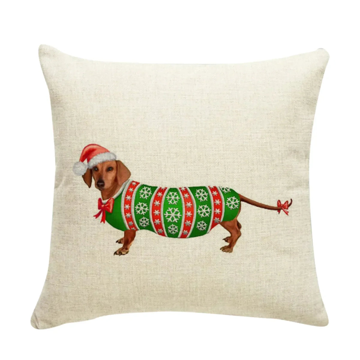 Creative Cute Dog Pillowcase Decorative Animal Cushion Cover Cartoon Dachshund Throw Pillow Cover 45cmx45cm For Car Sofa Home