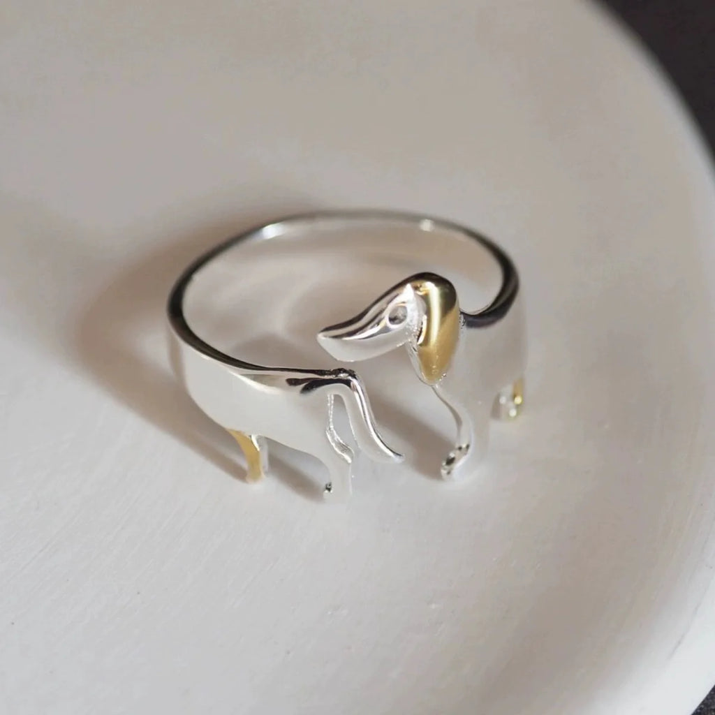 Dachshund Lover Ring™ | Adjustable Sausage Dog Statement Ring