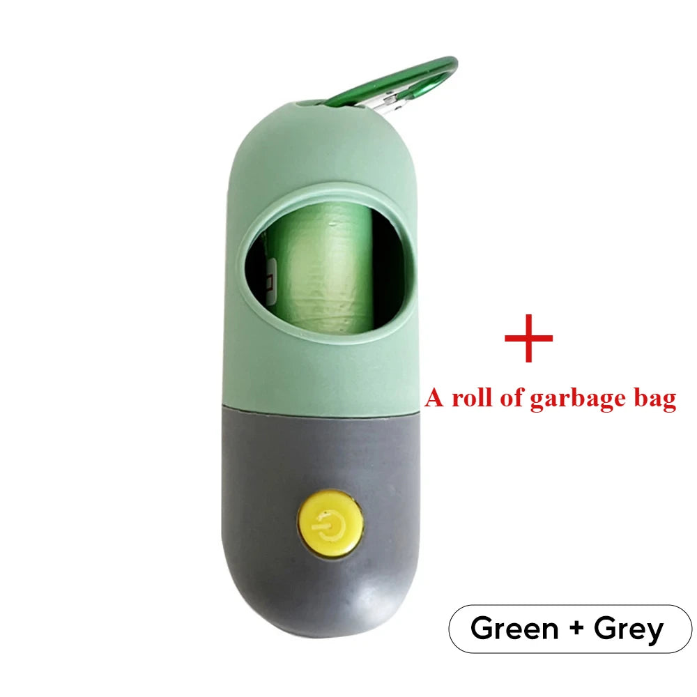LED Poop Bag Dispenser for Dachshunds | Portable Waste Bag Holder with Built-in Light