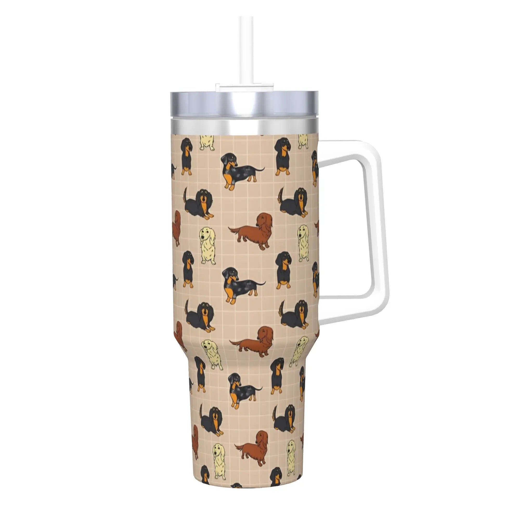Dachshund Lover Stainless Steel Travel Tumbler – Insulated Leakproof Mug for Coffee, Tea & Daily Adventures