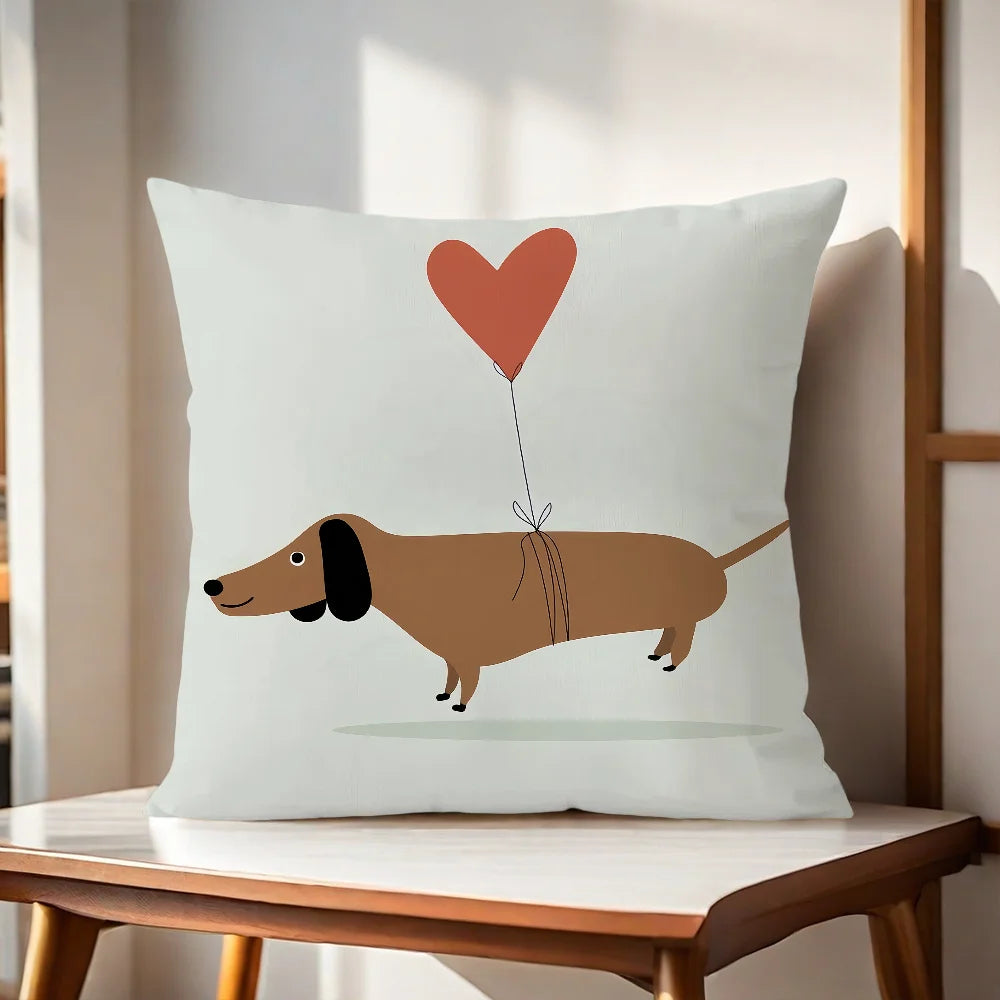 Dachshund Pillow Cover™ | Cozy Sausage Dog Cushion Cover for Home Decor