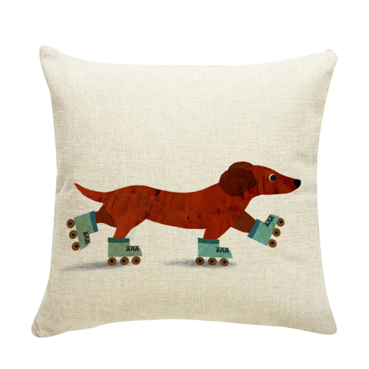 Creative Cute Dog Pillowcase Decorative Animal Cushion Cover Cartoon Dachshund Throw Pillow Cover 45cmx45cm For Car Sofa Home