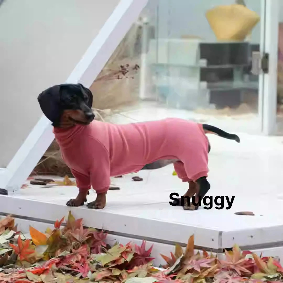 Warm Dachshund Pajamas™ | Soft Winter Four-Legged Dog Jumpsuit