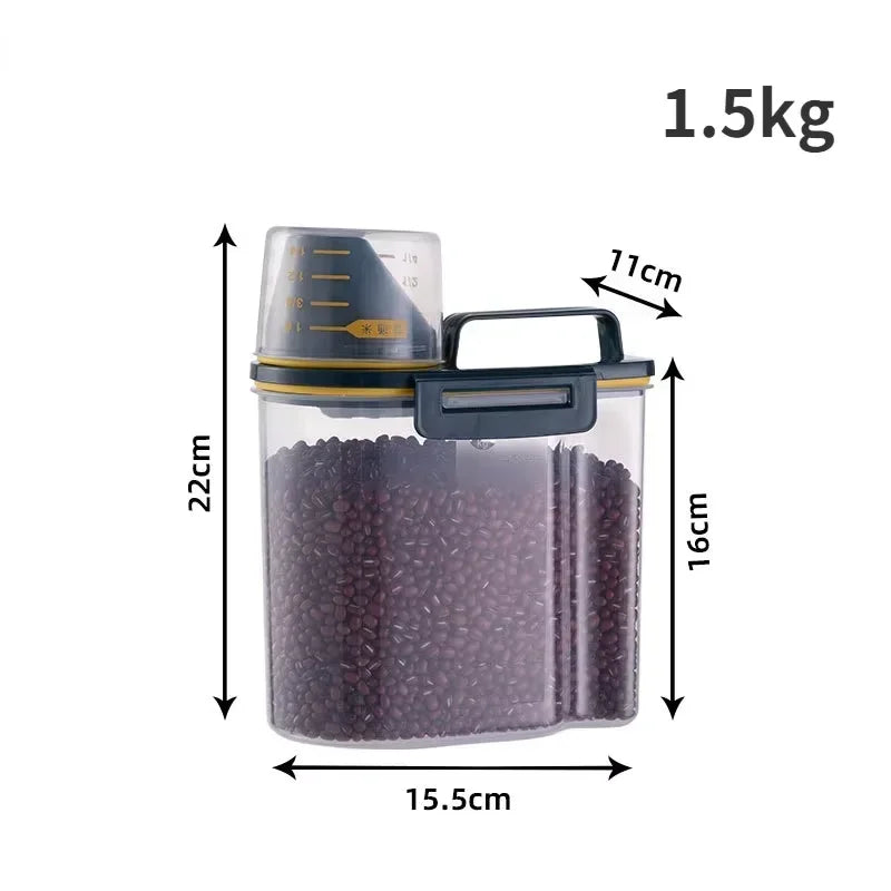 Airtight Dog Food Storage Container for Dachshunds | Moisture-Proof Food Bin with Measuring Cup