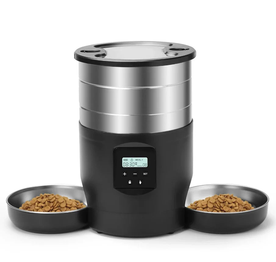 Dachshund Smart Feeder™ – 4.5L WiFi Automatic Food Dispenser with Dual Bowls