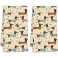 Dachshund Kitchen Towel Set – Soft & Absorbent Hand Towels for Sausage Dog Lovers (2-Pack)