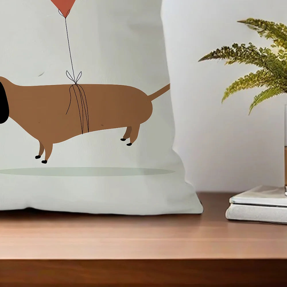 Dachshund Pillow Cover™ | Cozy Sausage Dog Cushion Cover for Home Decor