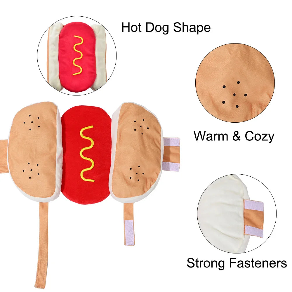 Funny Dachshund Hot Dog Costume – Cute Halloween Outfit for Wiener Dogs