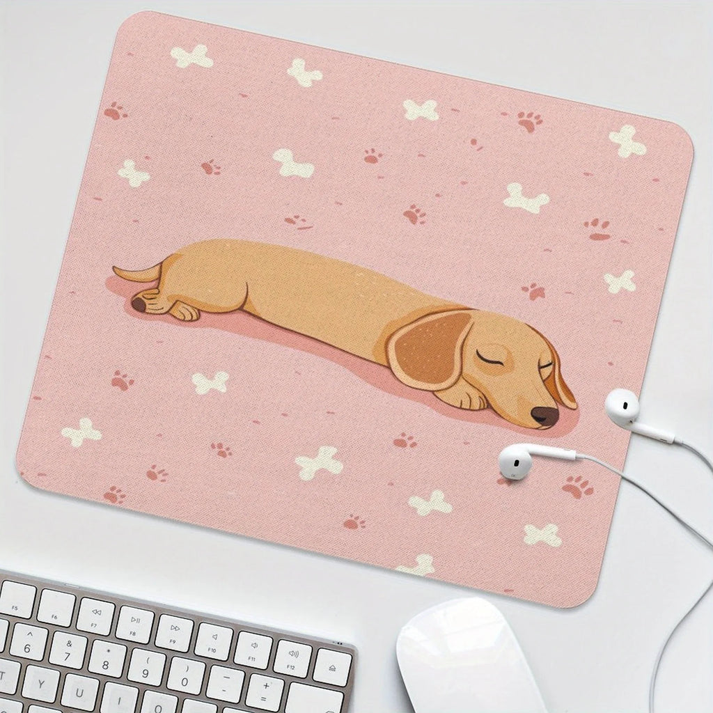 Sleeping Dachshund Mouse Pad | Non-Slip Waterproof Desk Mat for Dog Lovers