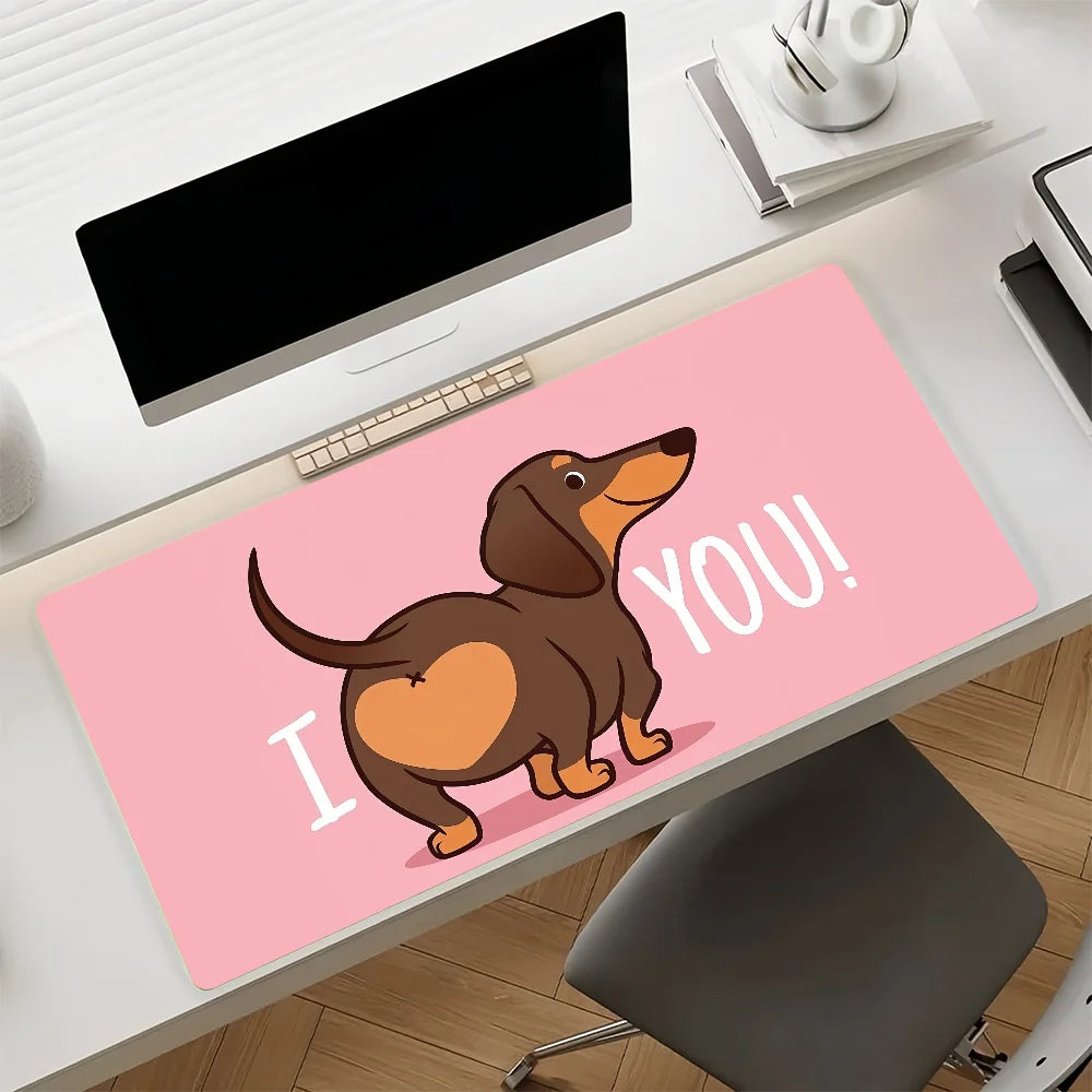 Dachshund Gamer Mouse Pad – Premium Non-Slip Desk Mat for Work, Gaming & Dog Lovers