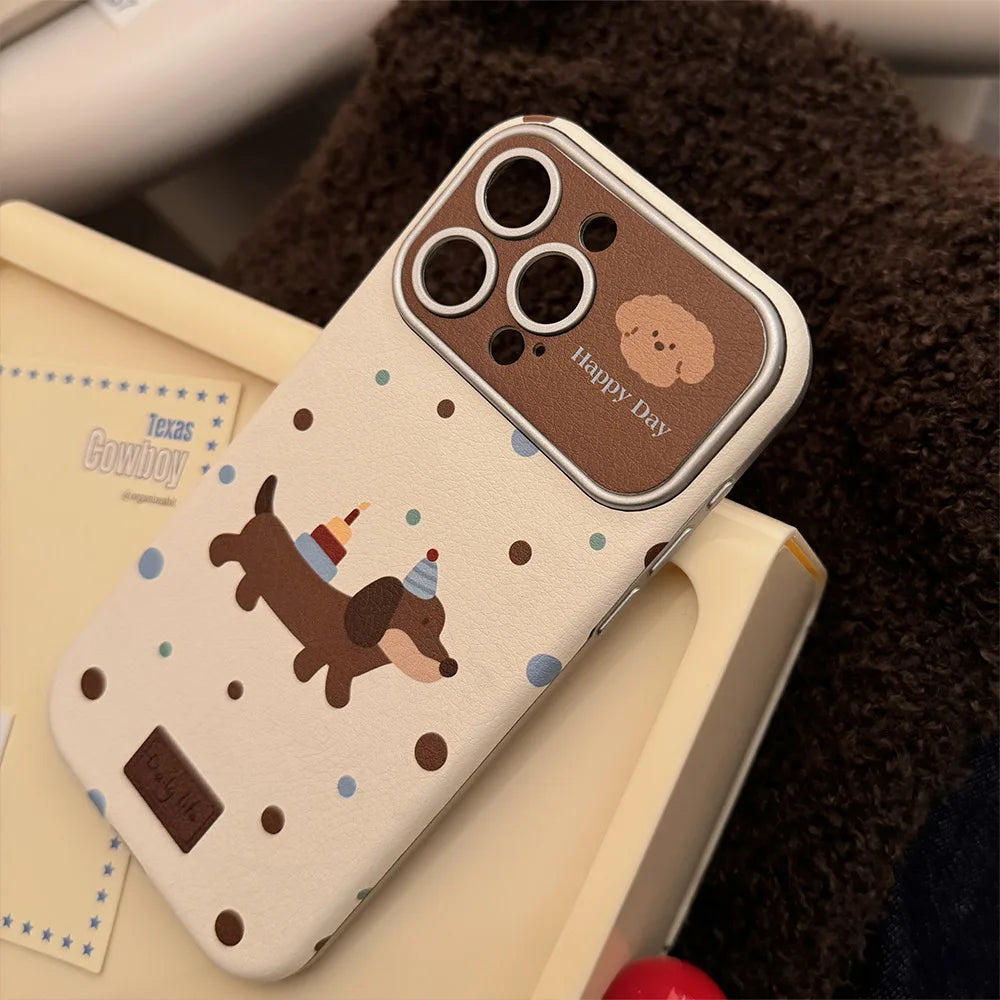 Dachshund iPhone Case with Strap – Shockproof Protective Cover for Dachshund Lovers