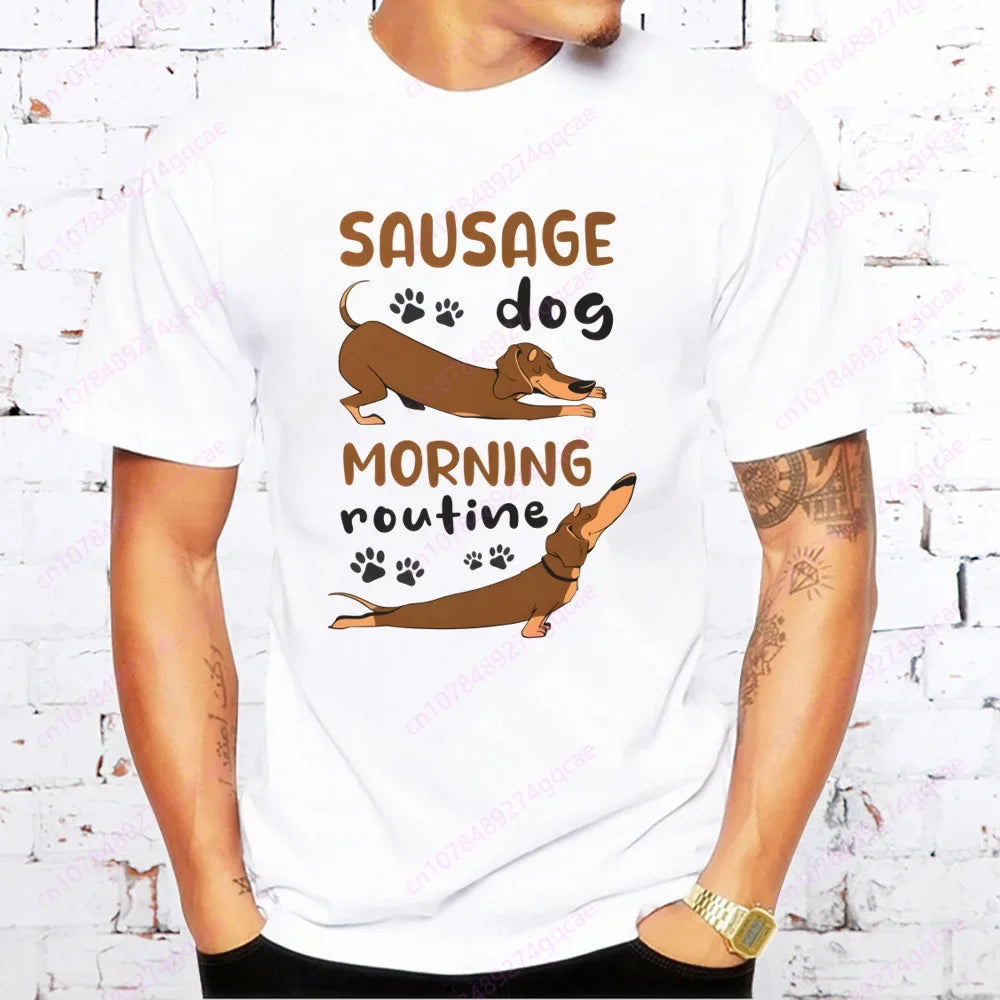 Dachshund Men’s Casual Tee™ | Funny Sausage Dog Printed T-Shirt