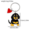 Dachshund Metal Keychain | Premium Dog Lover Key Ring & Bag Charm