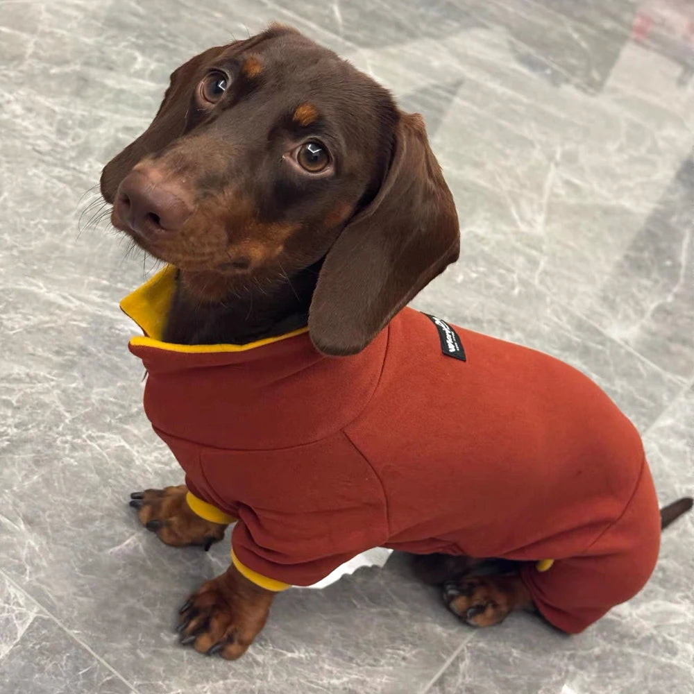 Dachshund Cozy Pajamas™ | Warm & Stretchy Winter Onesie for Sausage Dogs