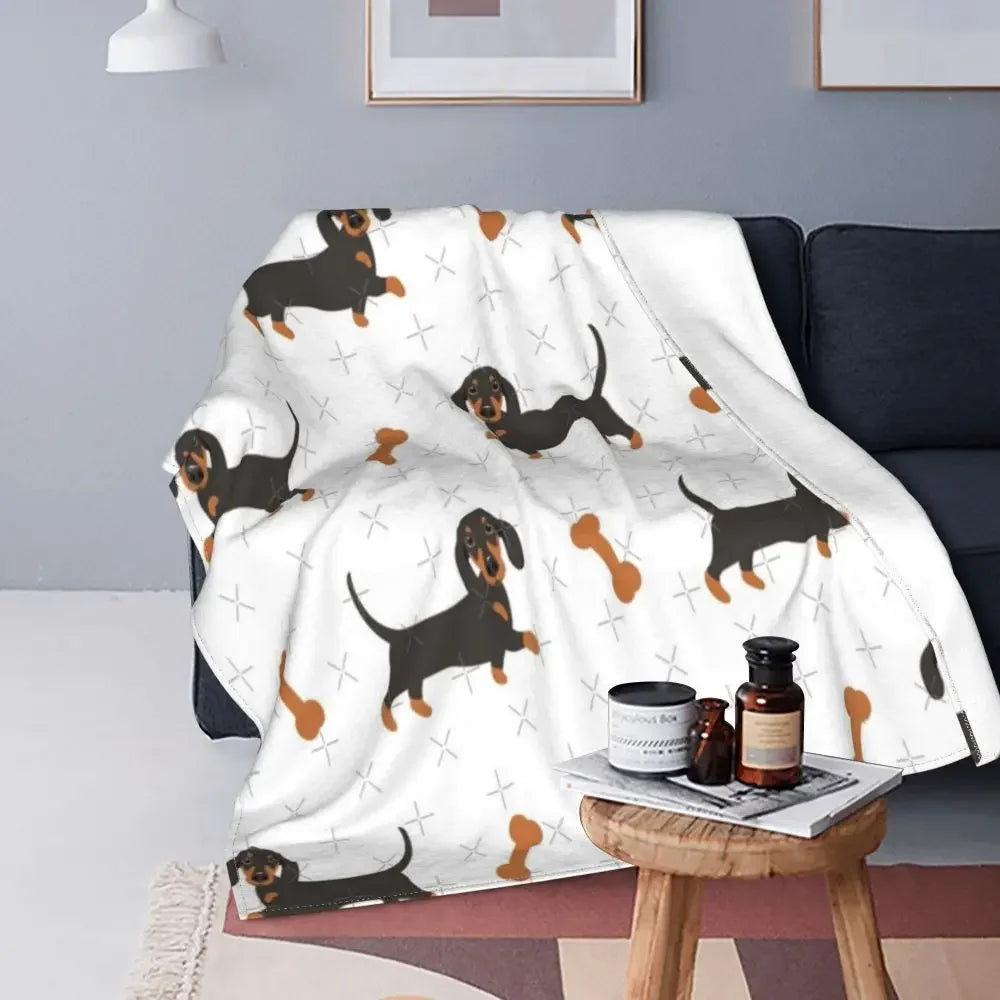 Dachshund Cozy Blanket™ | Ultra-Soft Flannel Throw for Sausage Dog Lovers