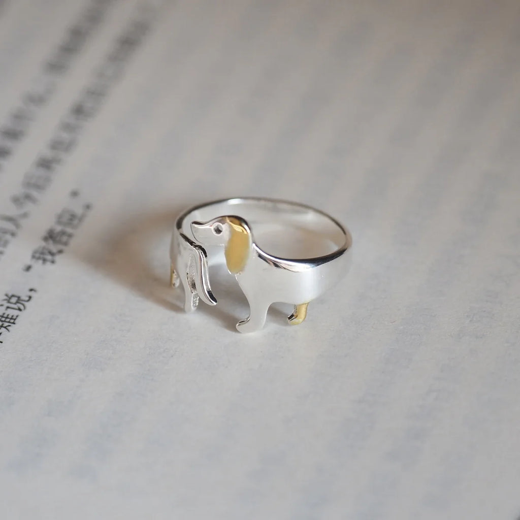 Dachshund Lover Ring™ | Adjustable Sausage Dog Statement Ring