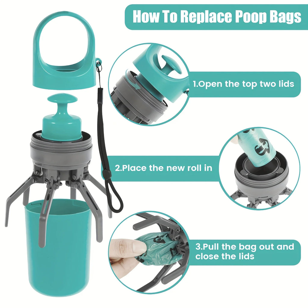 Dachshund CleanWalk™ – Hands-Free Pooper Scooper with Built-In Bag Dispenser