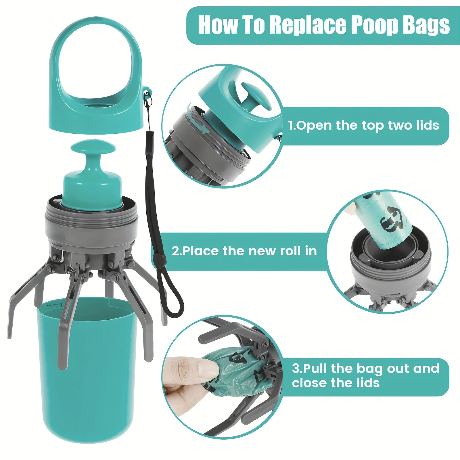 Dachshund CleanWalk™ – Hands-Free Pooper Scooper with Built-In Bag Dispenser