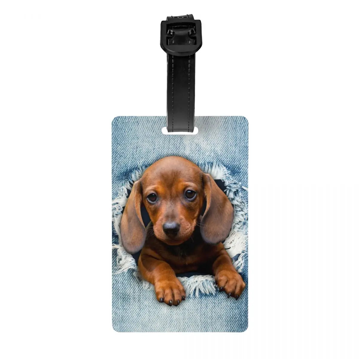 Personalized Dachshund Luggage Tag – Custom Travel ID Tag for Suitcases, Backpacks & Carry-On Bags