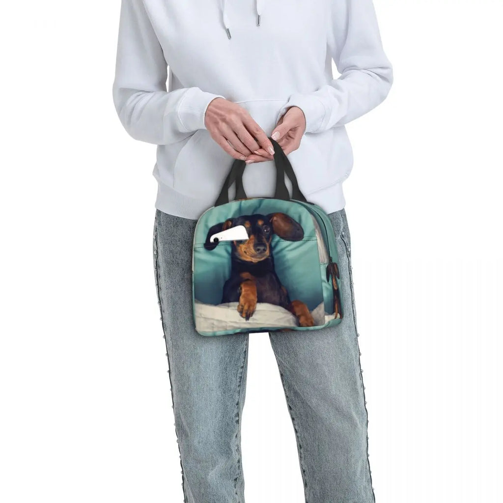 DoxieLunch™ Insulated Lunch Tote – The Perfect Lunch Bag for Dachshund Lovers