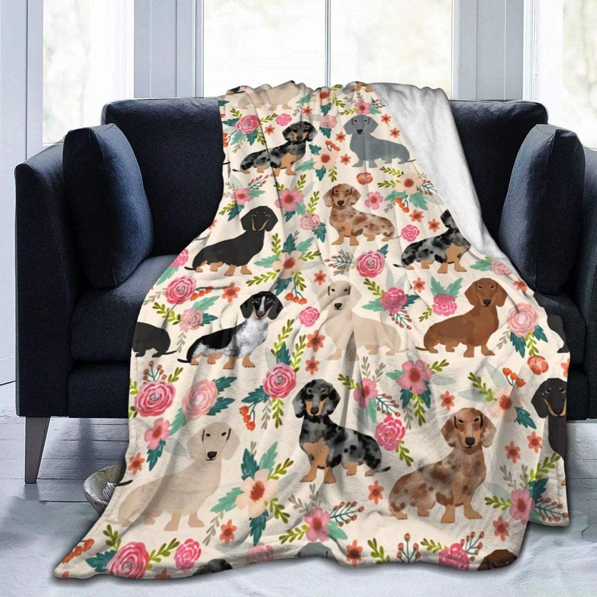 Dachshund Cuddle Blanket™ – Ultra-Soft Flannel Throw for Sausage Dog Lovers