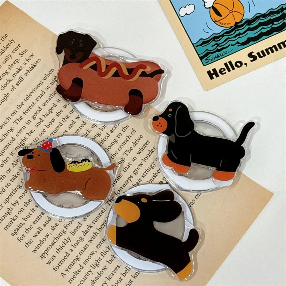 Cute Dachshund MagSafe Phone Grip | Magnetic Phone Stand & Holder for Dog Lovers