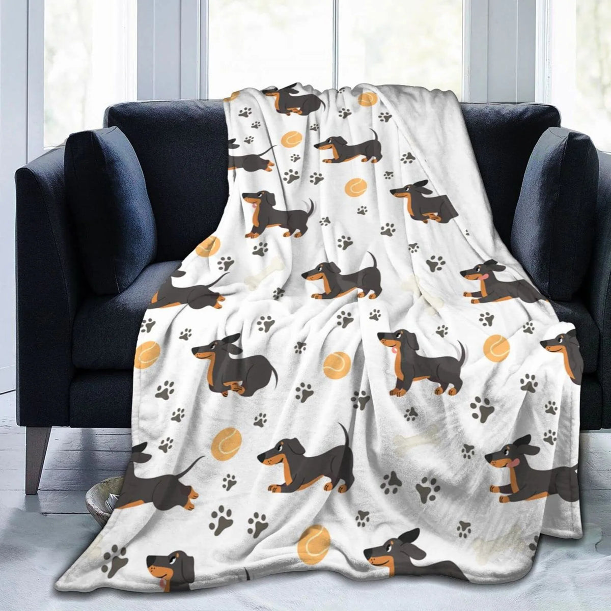 Dachshund Cuddle Blanket™ – Ultra-Soft Flannel Throw for Sausage Dog Lovers