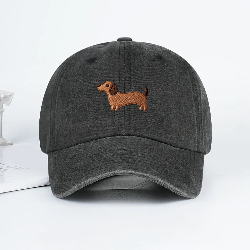 Vintage Dachshund Embroidered Cap – Premium Adjustable Dad Hat for True Dachshund Lovers